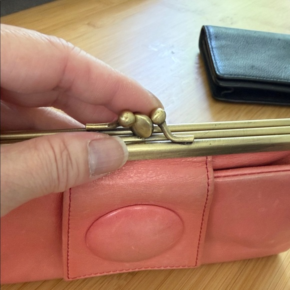 HOBO Pink Leather Frame-Clasp Wallet - Picture 5 of 15